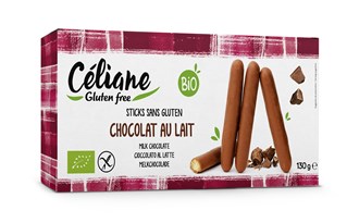 Les Recettes de Céliane Batonnets chocolat au lait sans gluten bio 130g - 1706